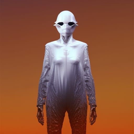 Futuristic Fashion Portrait in Hyperdetailed Style