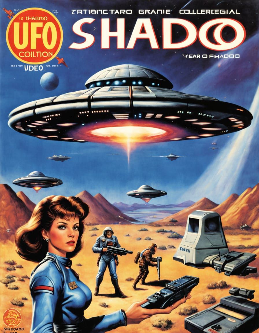 Vintage Video Game Cover Artwork: UFO Shado