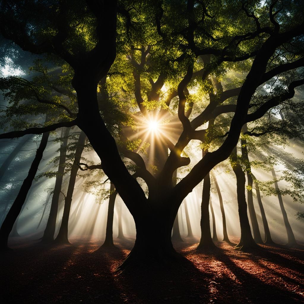 Mysterious Ritual in Deep Tree Forest