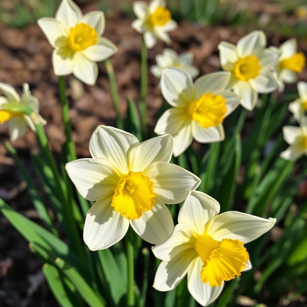 Surreal Narcissus Blooms in Vibrant Floral Style