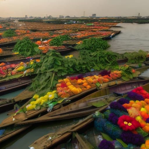 Rainbow Flowers Reclaim Makoko: Nature's Colorful Takeover