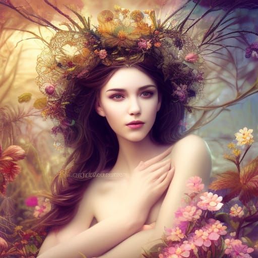 Dreamy Portrait of a Beautiful Young Woman