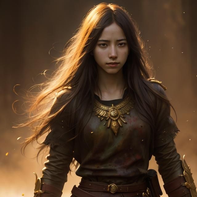 Elegant Portrait with Dreamy Celestial Particle Effects