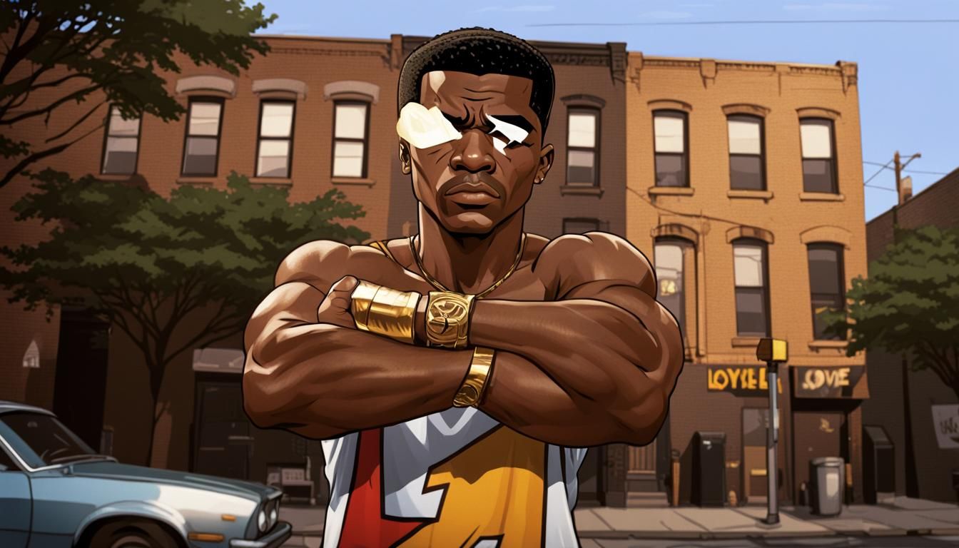Radio Raheem as Archer Character With LOVE/HATE Rings