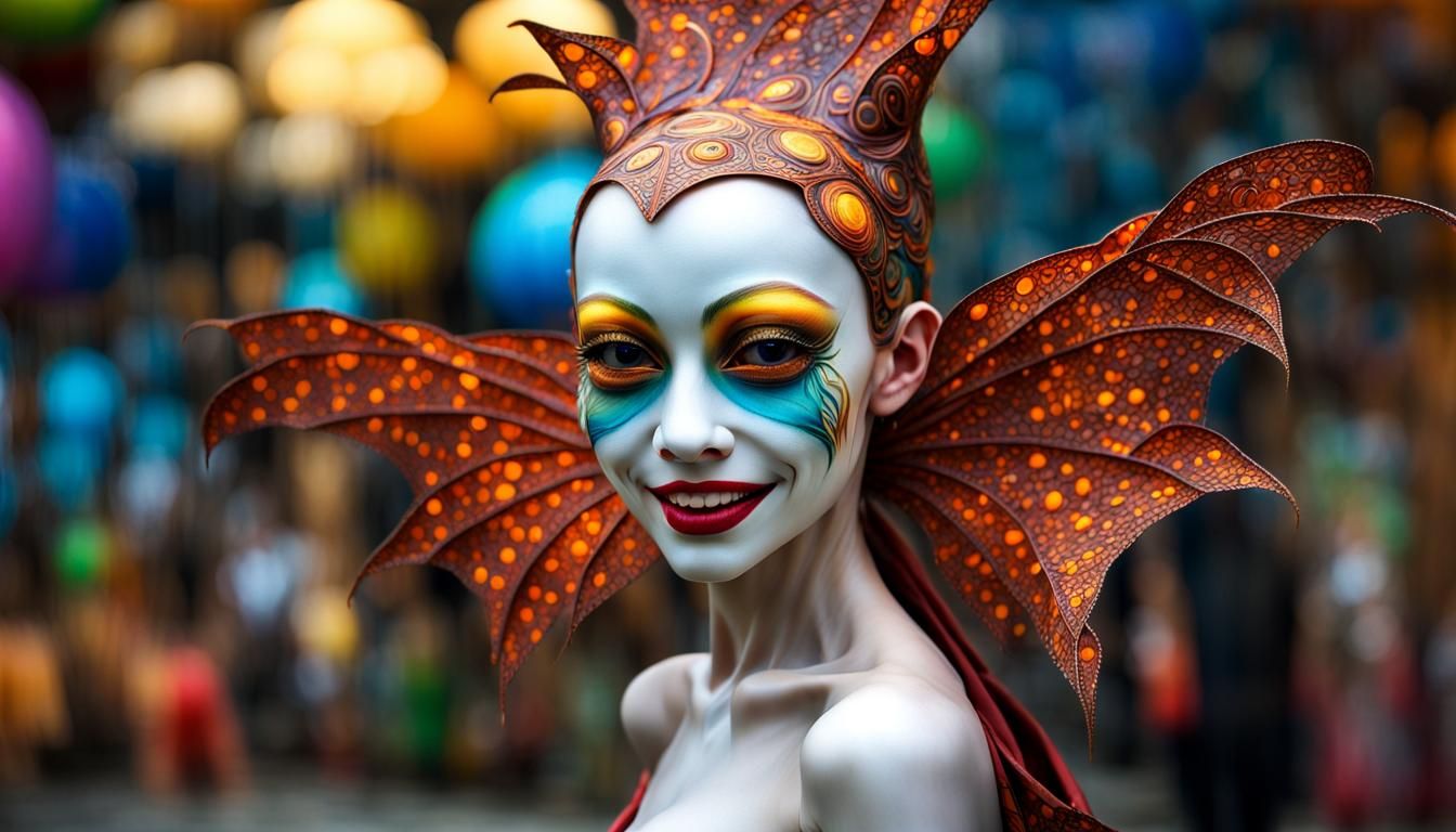 Exotic Aliens Celebrate at Festival Parade: Photorealistic