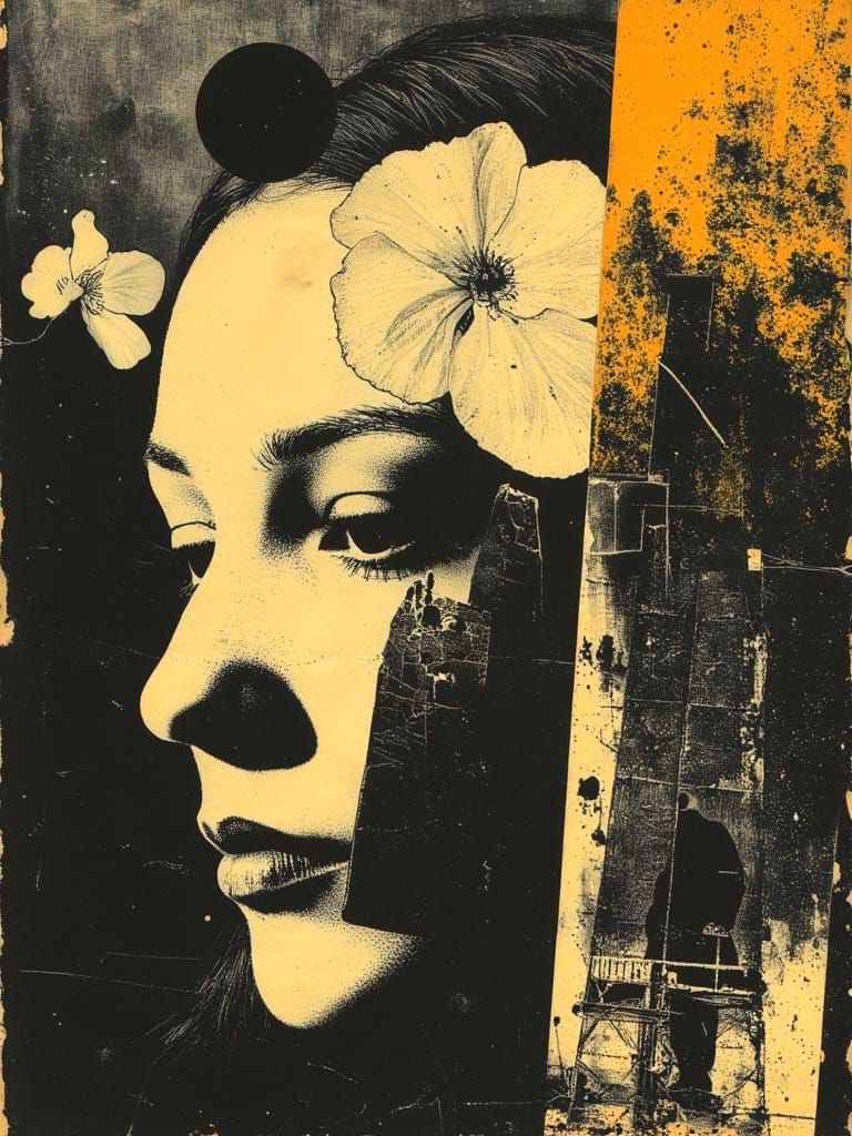 Ethereal Art Deco Portrait of a 1940s Torch Song Singer in a...