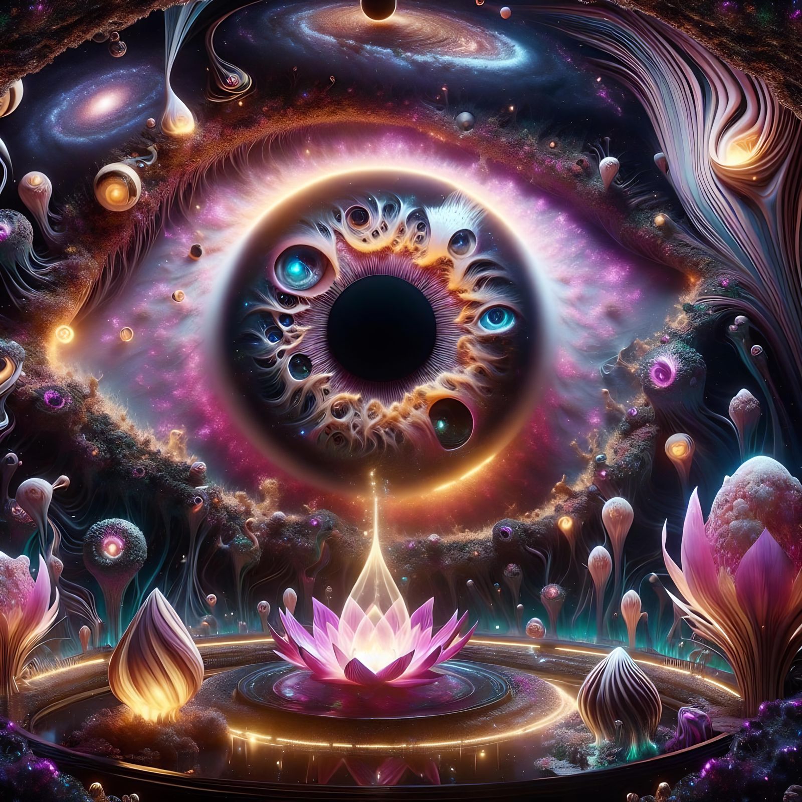 Galactic Eye: A 3D Rendering with Fractal Art