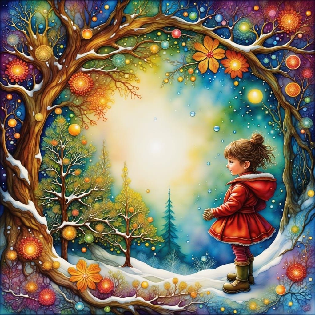 Festive Christmas Scrapbook Page with Chalk Art Textures