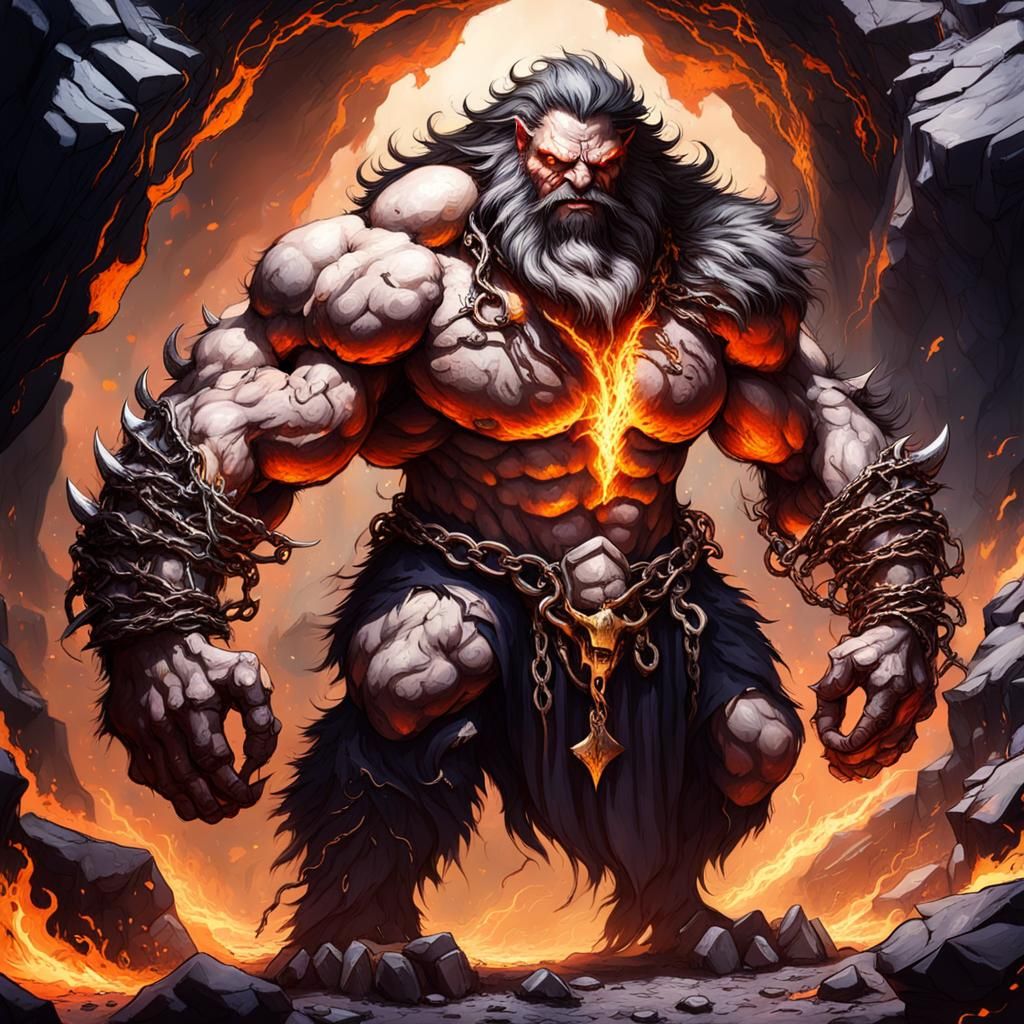 Fierce Behemoth Breaks Free in Fantasy Cave