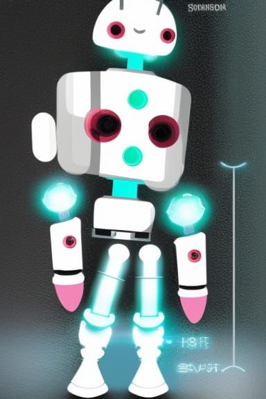 Android Movie Star Robot in Steampunk Style