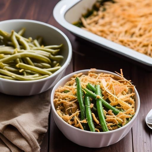Crispy Onion Green Bean Casserole Food Photography
