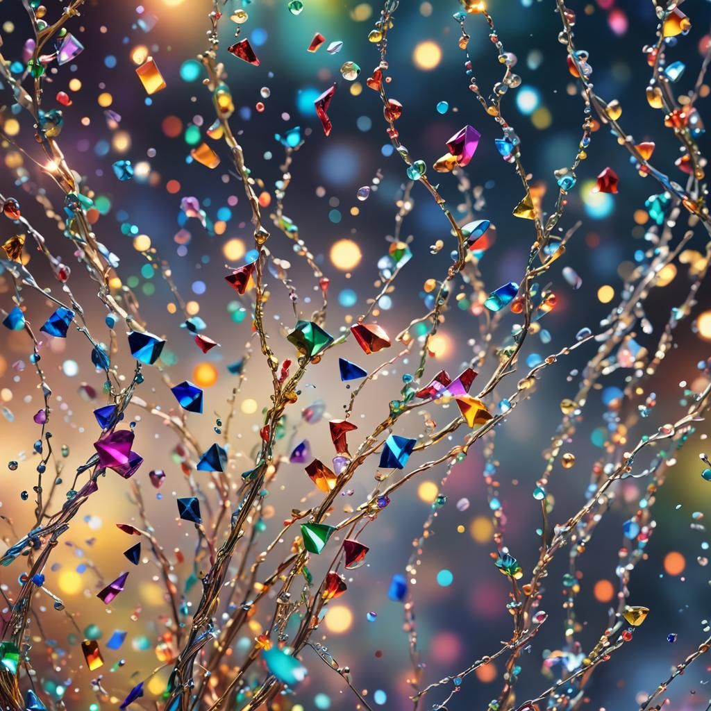 Hyperrealistic Wonderland of Sparkling Colors