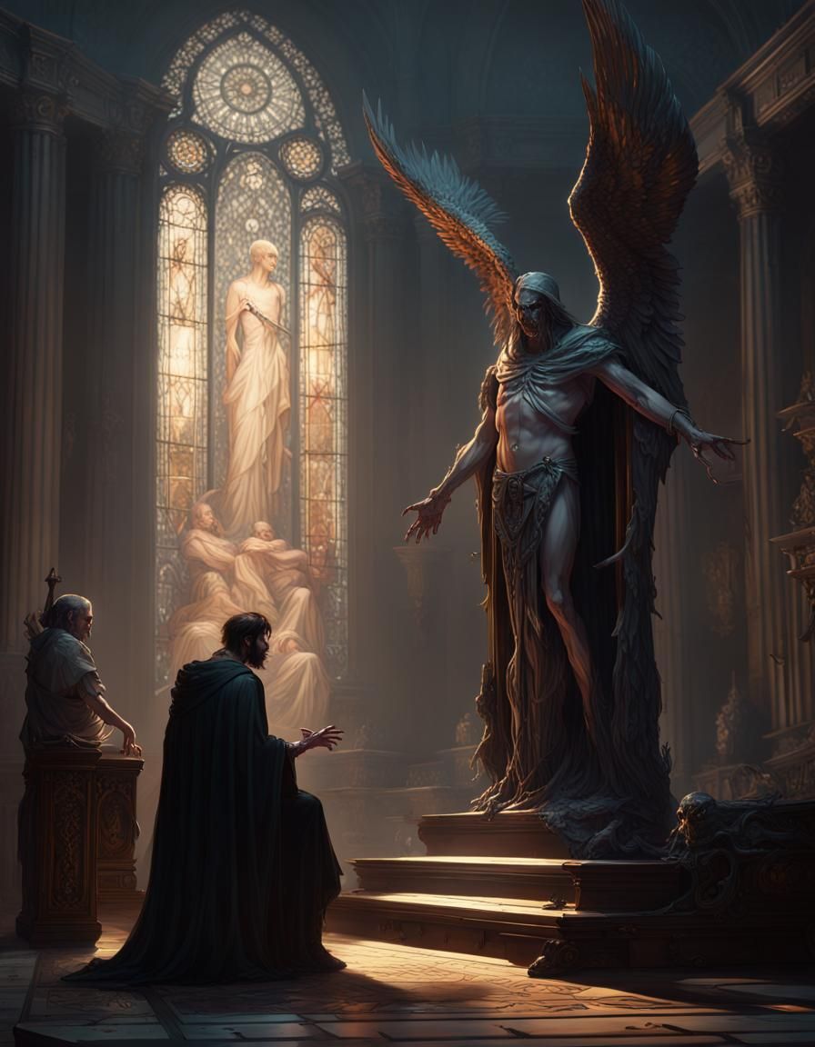 Thanatos Explains Death in Dark Fantasy Art