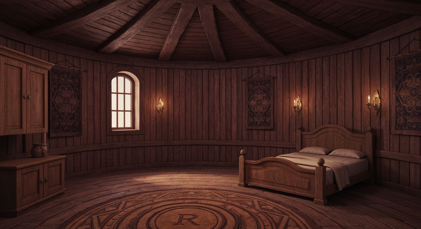 Dark Fantasy Room with Wood Walls, Anato Finnstark Style