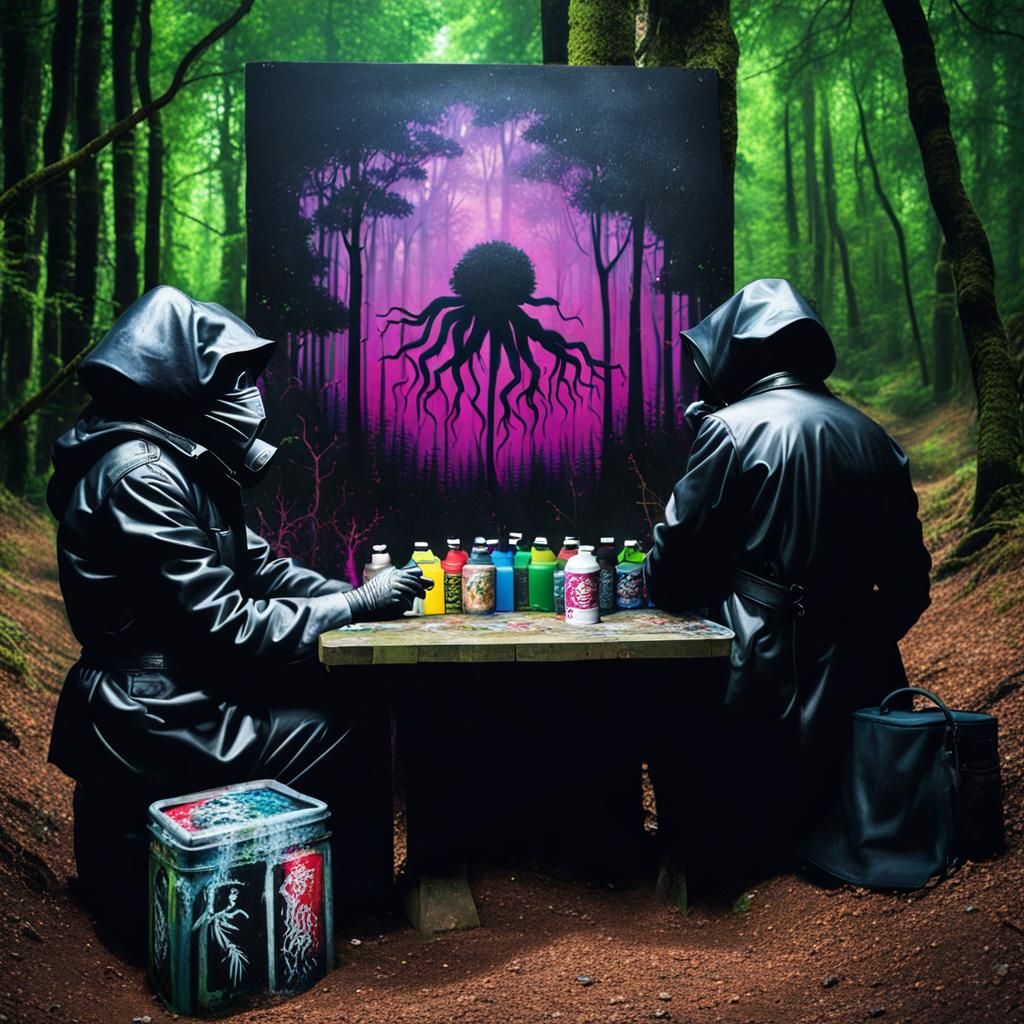 Eldritch Forest Graffiti Art Masterpiece