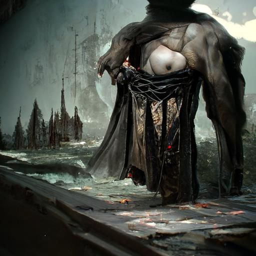 Gothic Vampire in Corset: Hyperrealistic Bara Illustration