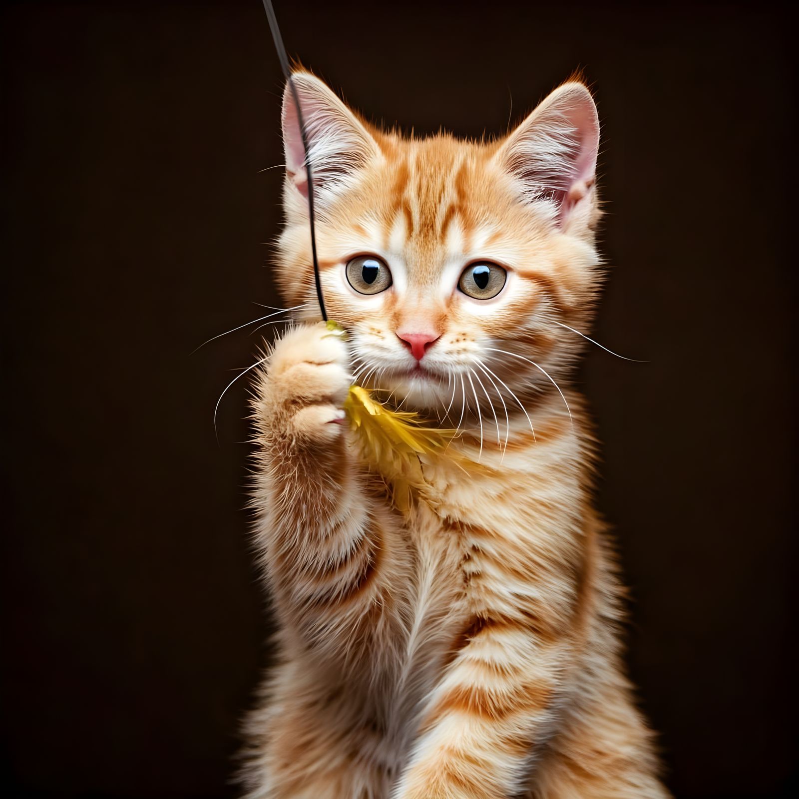 Playful Orange Kitten at Play