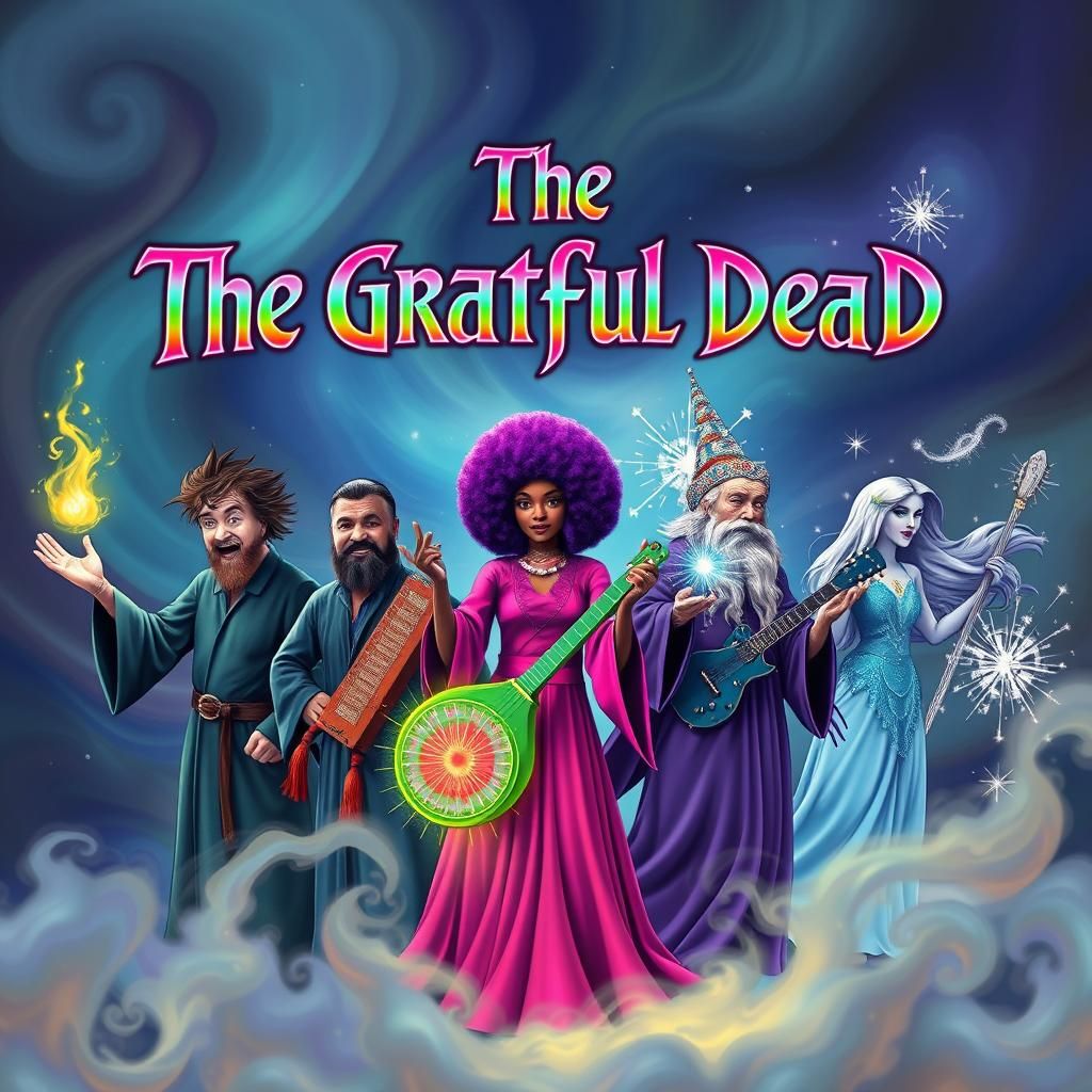 Eccentric Wizards Cast Melodic Spells in Art Deco Style