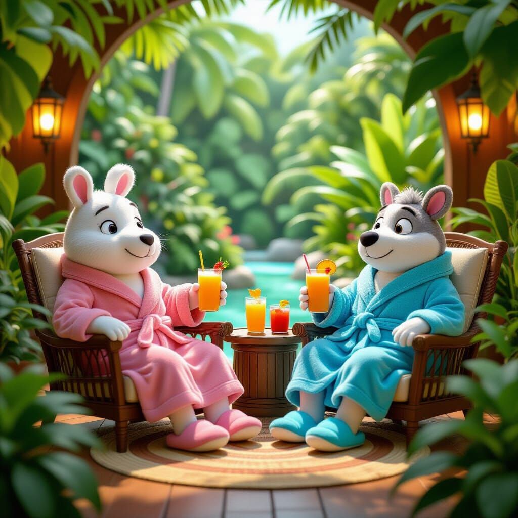 Animals' Spa Day: Pixar-Style CGI Animation
