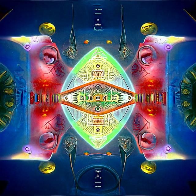 Surreal Mindscape in Kinetic Pointillism Style