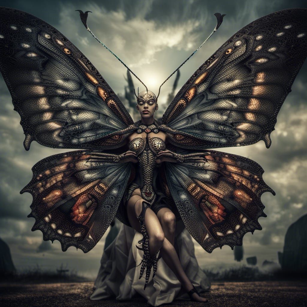 Evil Human-Butterfly Hybrid in a Strange World