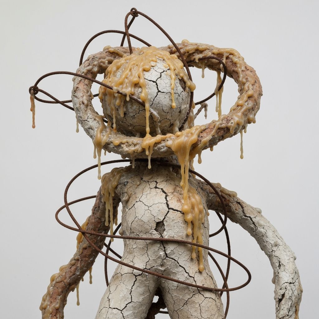 Chaotic Sculpture in Art Brut Style