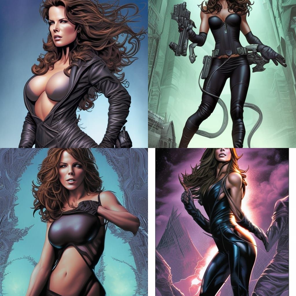 Kate Beckinsale Comic Book Art
