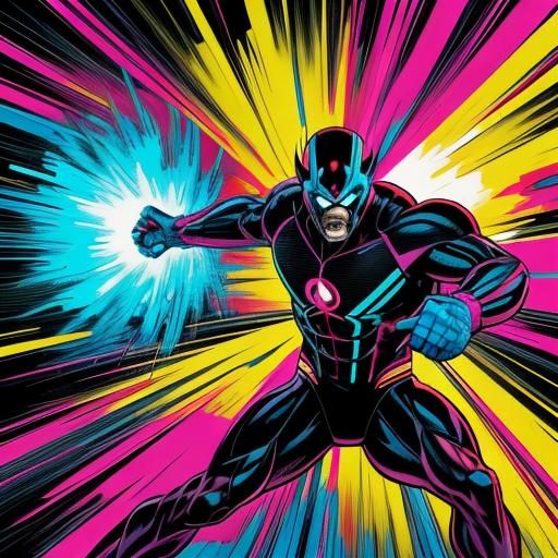 Vibrant Pop Art Gimmick in Neon Colors