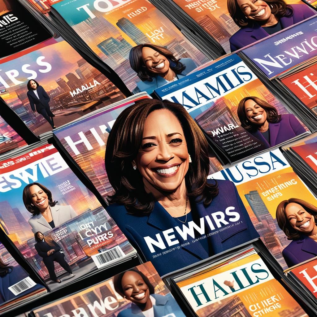 Kamala Harris on Magazine Covers: Digital Art
