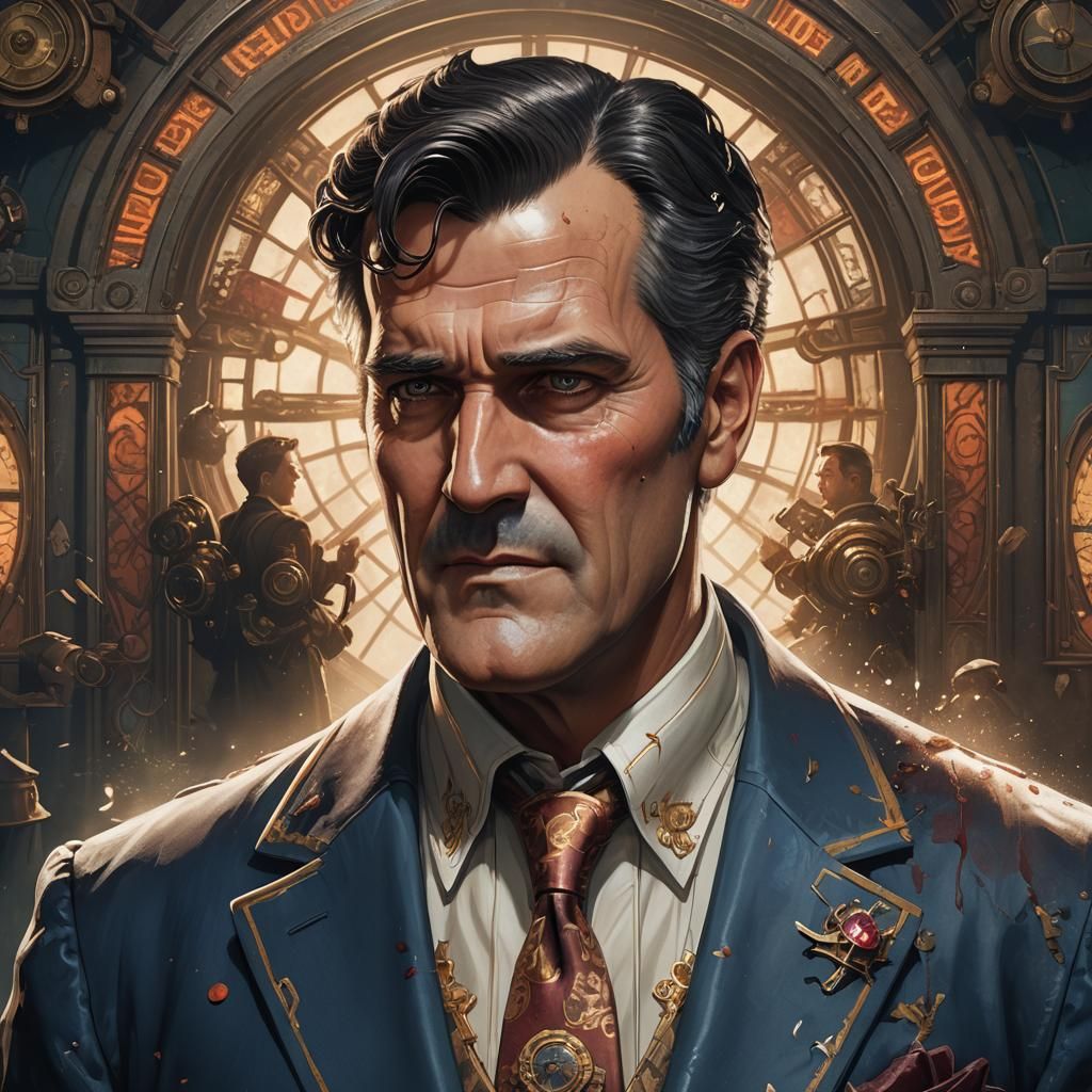Bruce Campbell in BioShock: Hyperdetailed Portrait