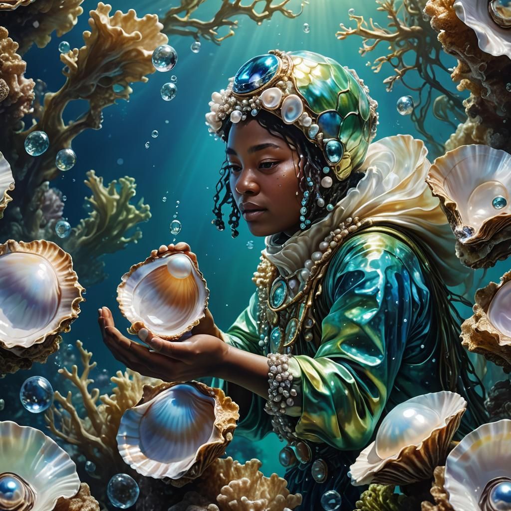 Underwater Pearl Diver Discovers Giant Oyster