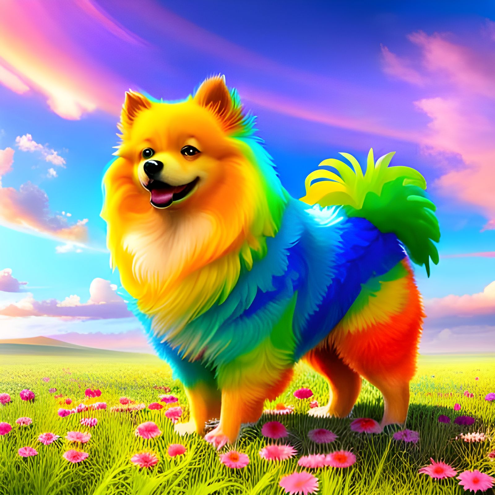 Pomeranian Rainbow
