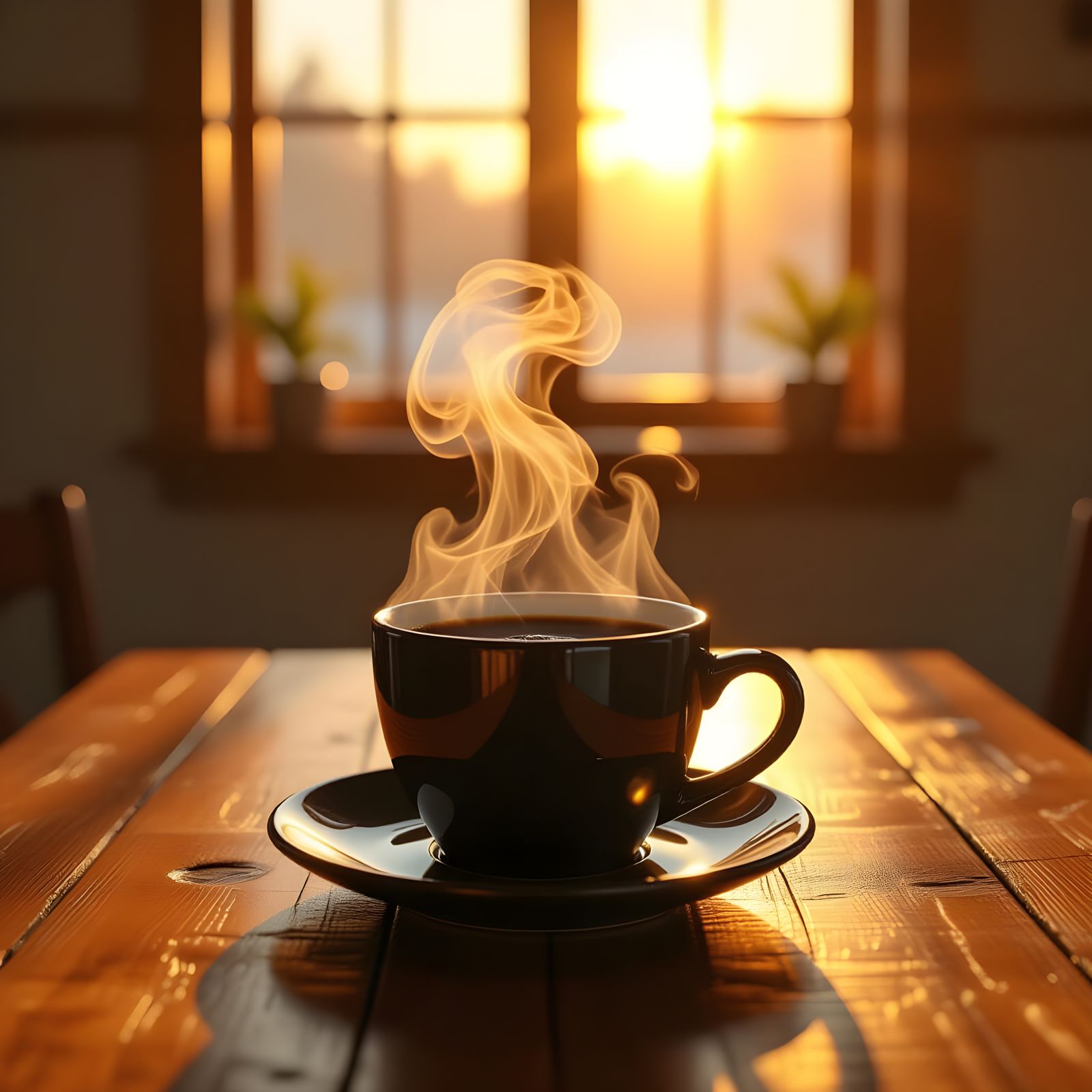 Coffee Cup Still Life with Steam Wave Rider