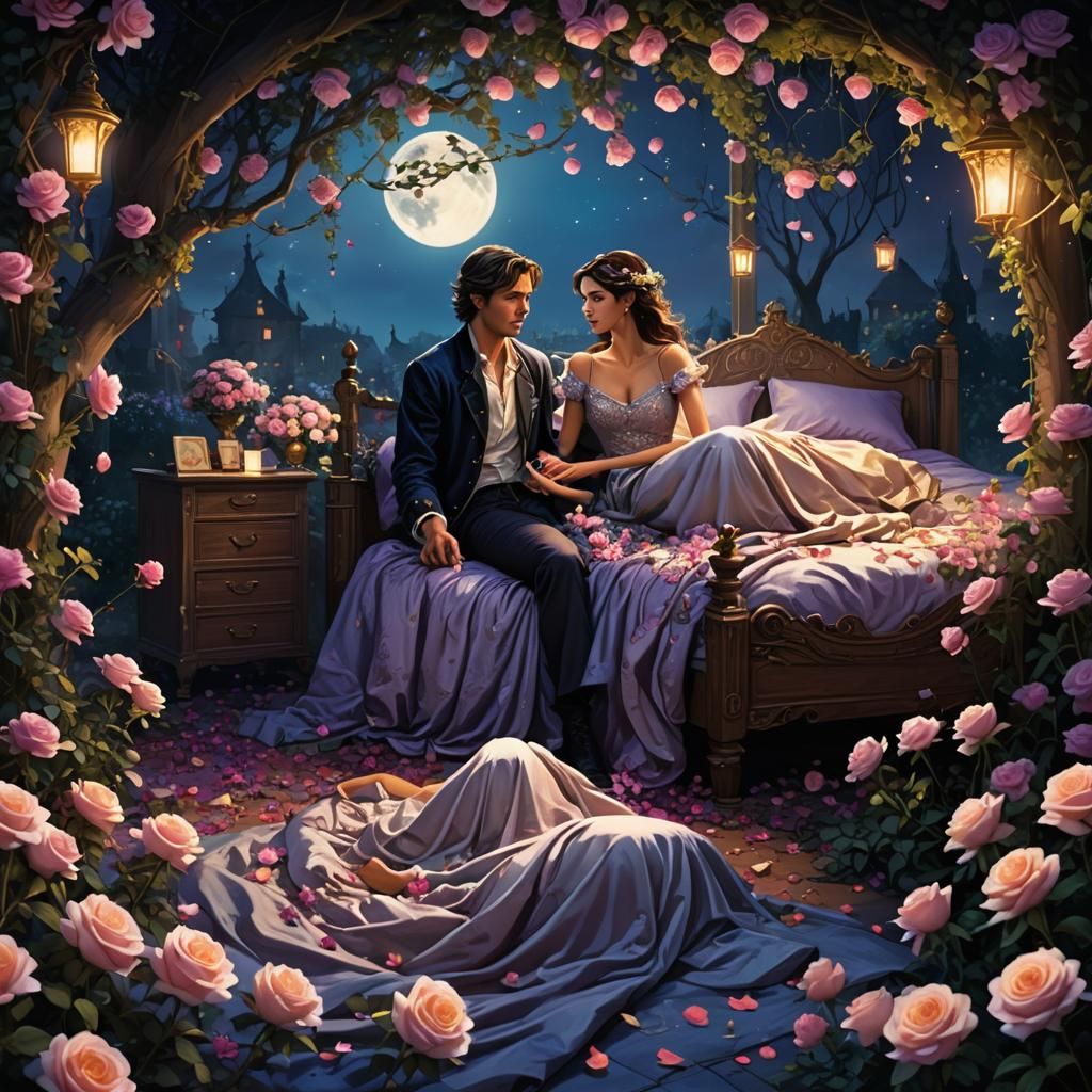 Midnight Garden Prank: A Fantasy Matte Painting