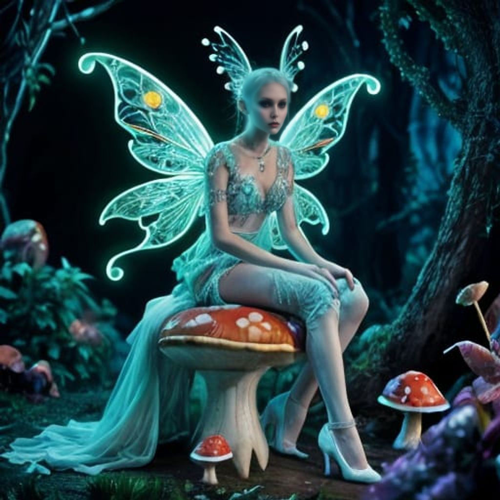 Luminous Fairy on Mushroom, Gothic Romanticism