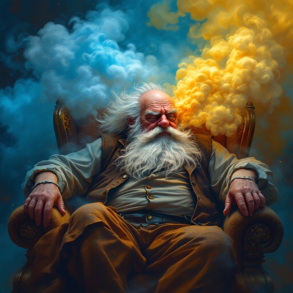 Mystical Vaping Man: Fantasy Concept Art