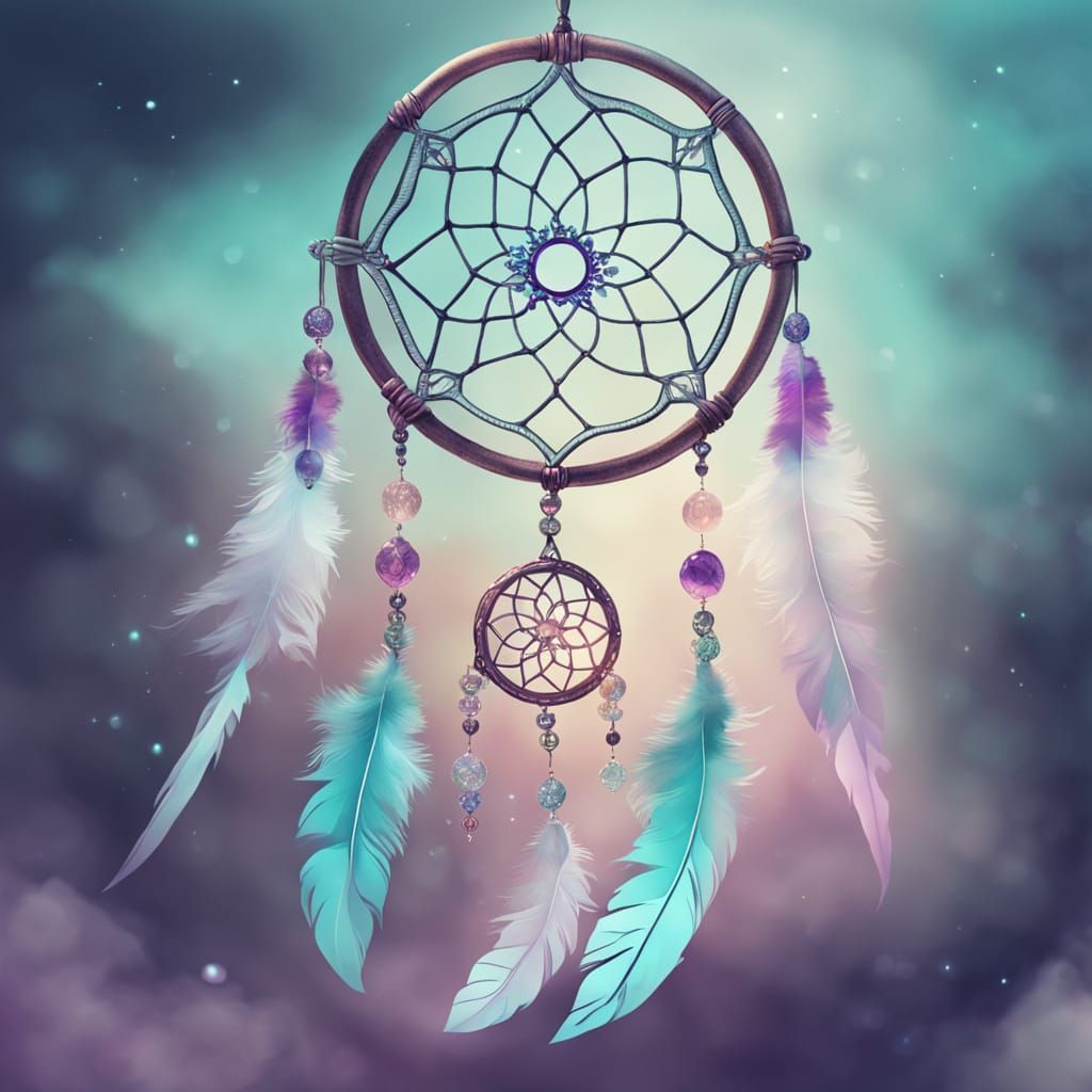 Ethereal Dreamcatcher in Whimsical Fantasy Setting