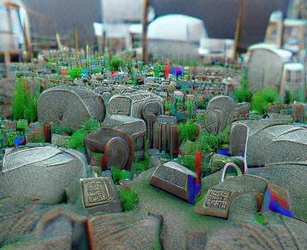 Eerie Cemetery Scene