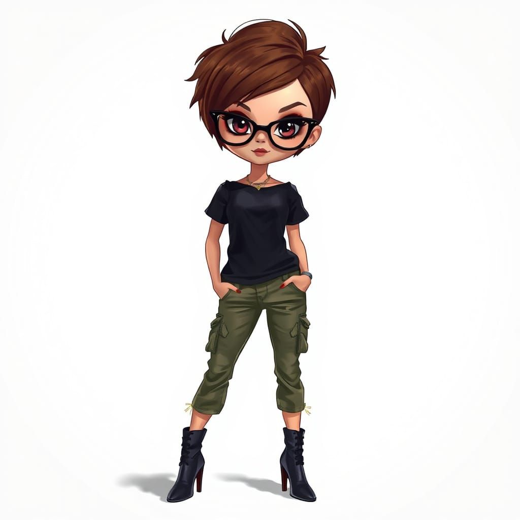 Edgy Porcelain Doll in Futuristic Style