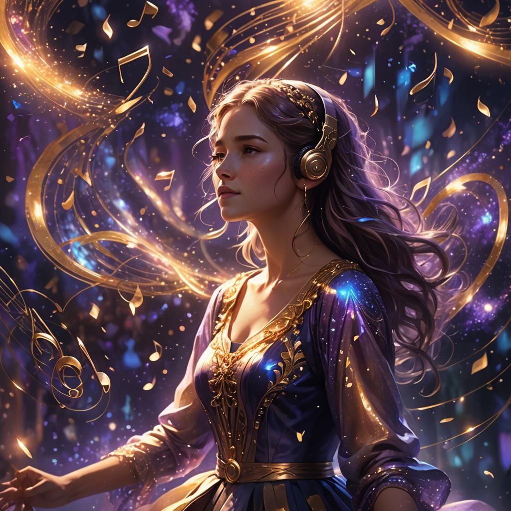 Magical Symphony of Music and Light, Fantasy Art