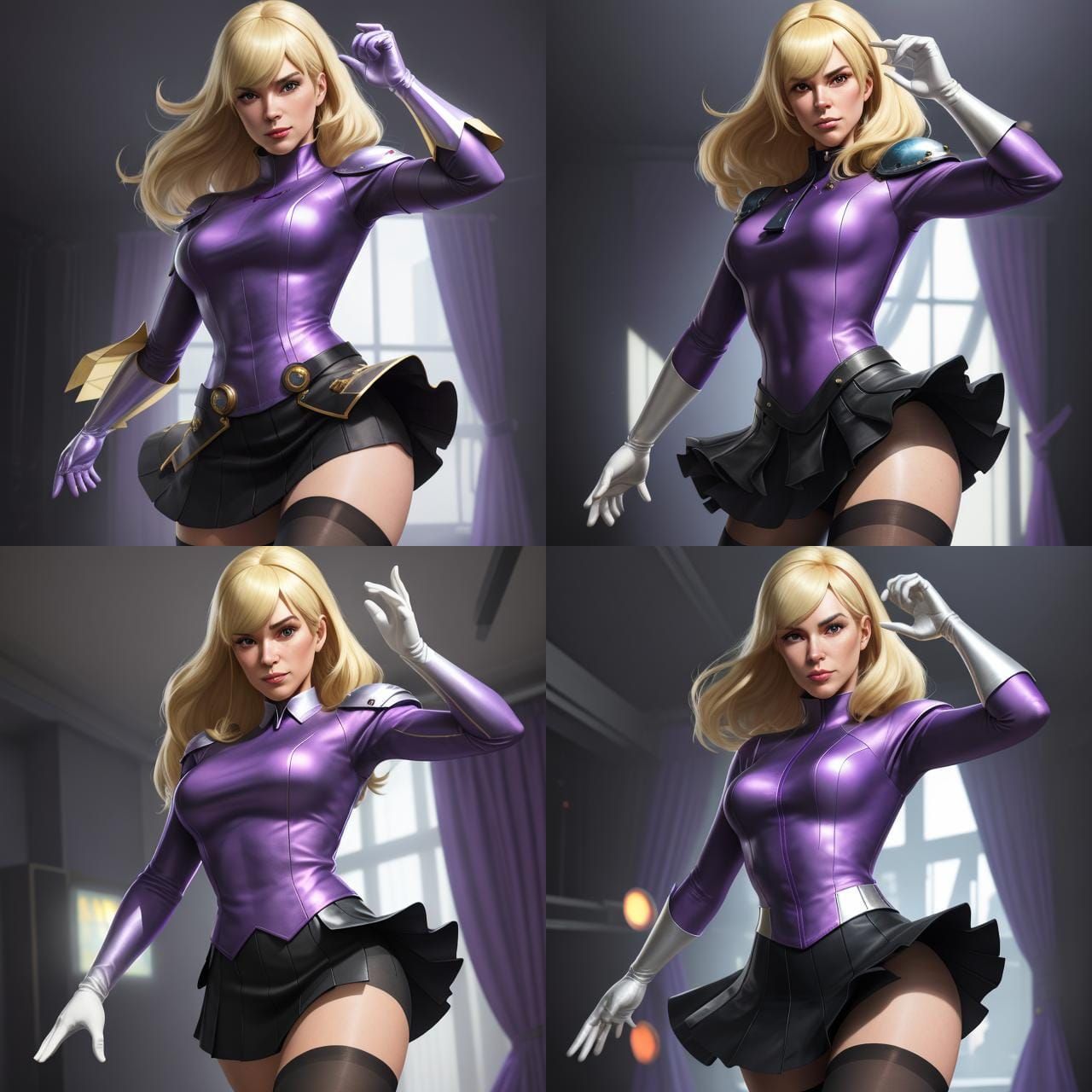 1960s Fashion Portrait in Art Nouveau Style