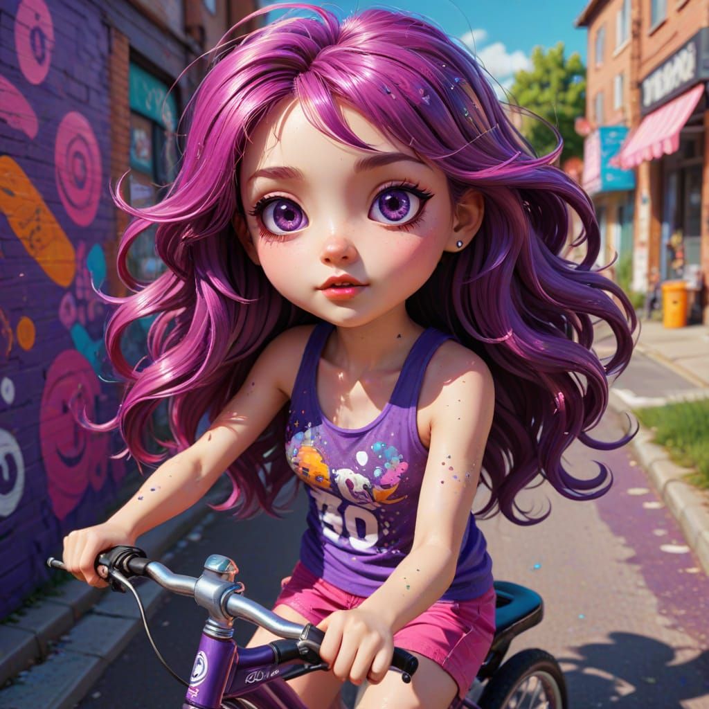 Candy Core Chibi Girl in Droste Effect