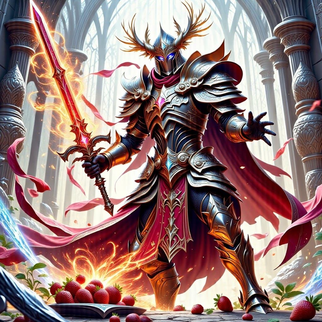 Strawberry Grenade in Cartoon Style