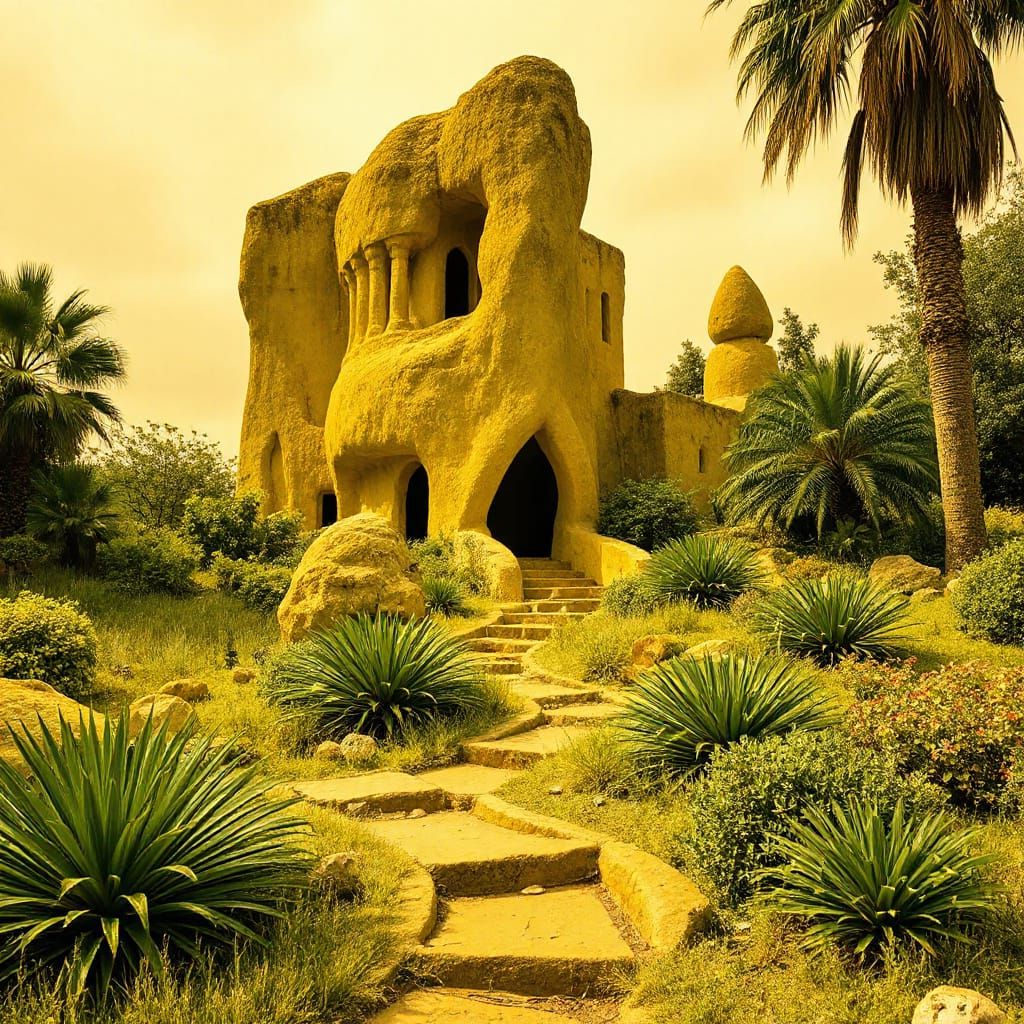 Fiery Green Proud Abstract Surreal Dreamcore