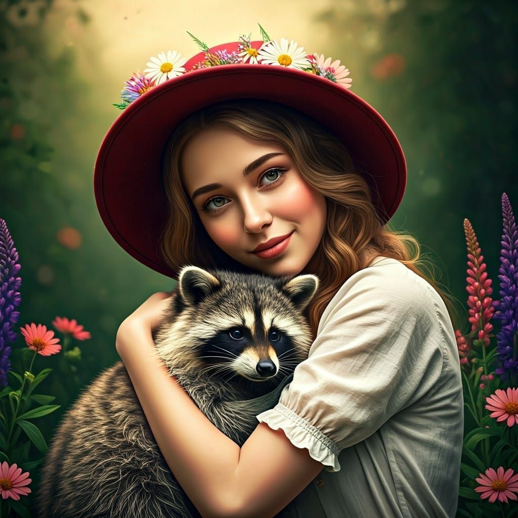 Gentle Woman in Whimsical Forest