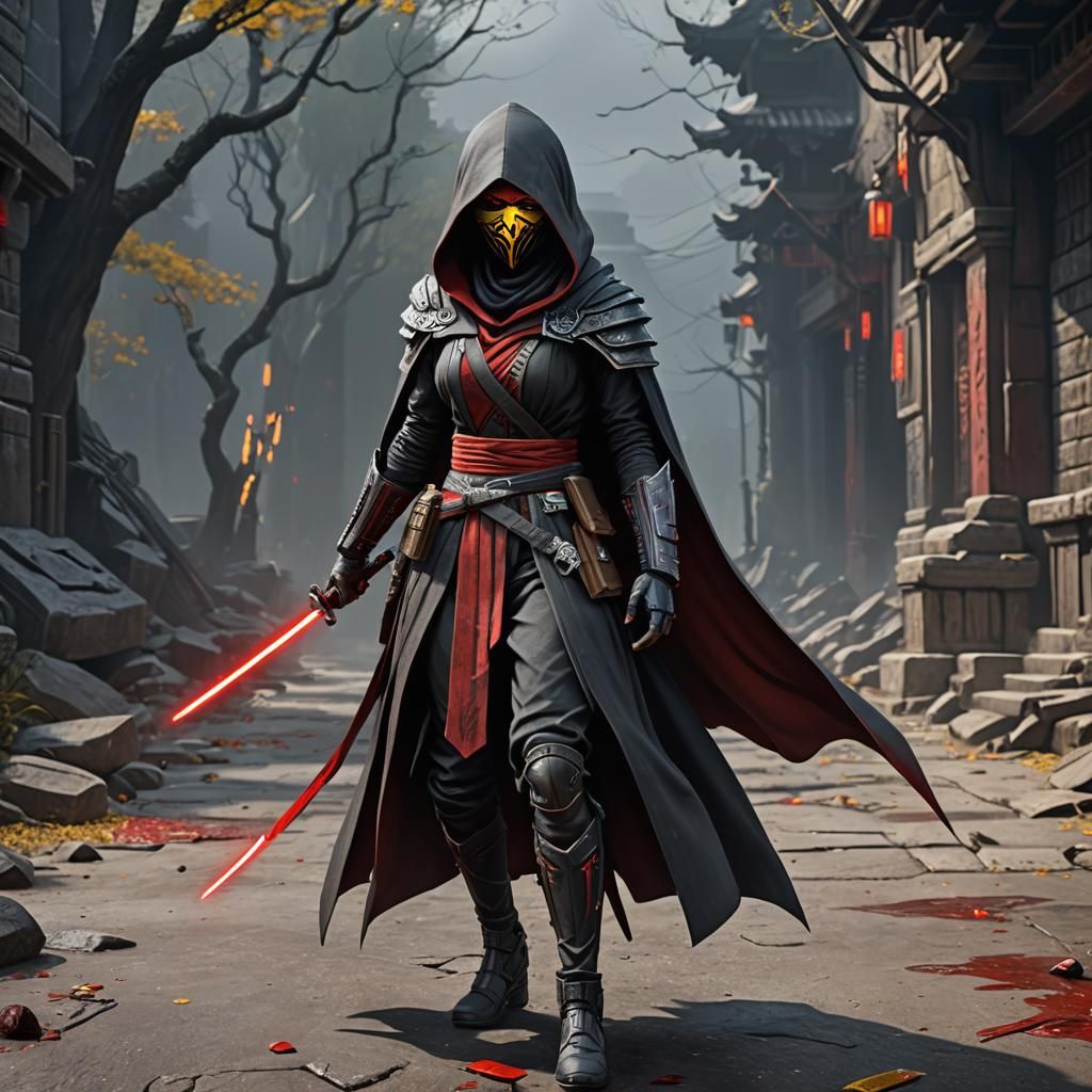 Young Sith Pureblood Ninja in Detailed Fantasy Art