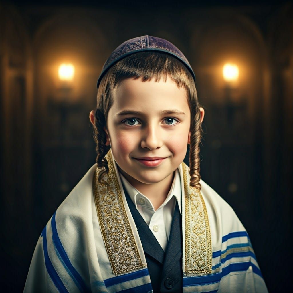 A cute Hasidic boy