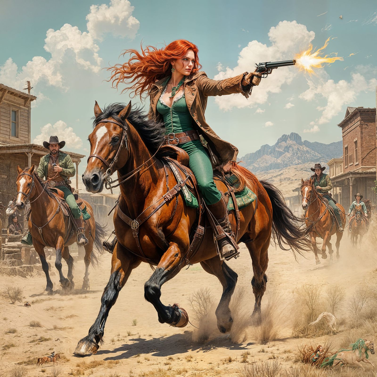 Outlaw Woman's Daring Escape After Bank Robbery