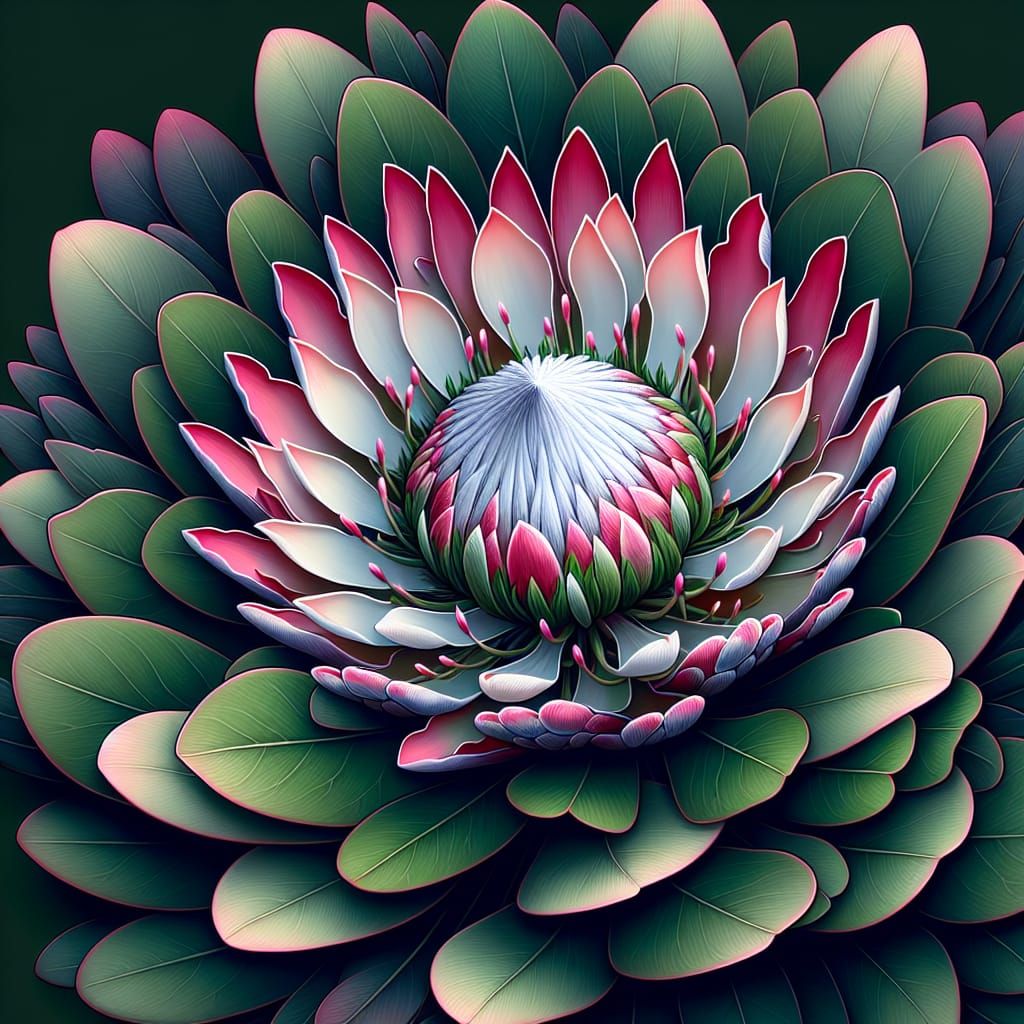 Vibrant Protea Flower in Bloom