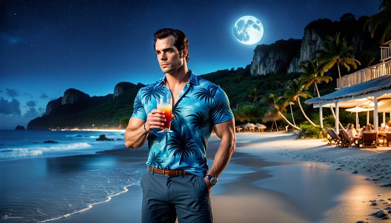 Henry Cavill Vacationing in Brazil, Artstation quality